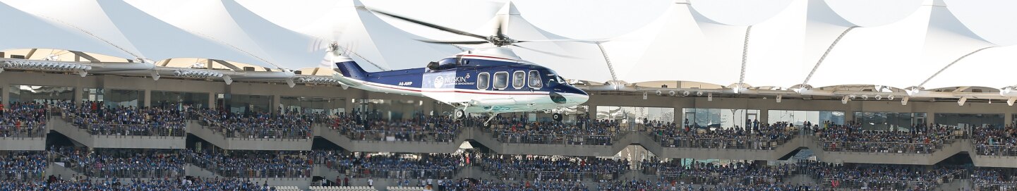 Packed grand stands at Yas Marina Circuit